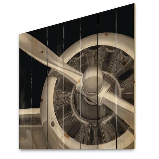 Designart - Travel by Air Grey Plane